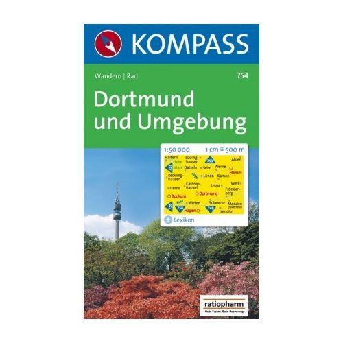754. Dortmund und Umgebung turista térkép Kompass 