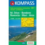   687. Monte Stivo, Monte Bondone, Rovereto, Mori, Arco, 1:25 000 turista térkép Kompass 