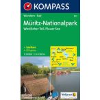   853. MüritzNationalpark, Westlicher Teil, Plauer See turista térkép Kompass 