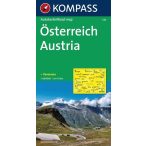   340. Österreich, Panorama mit Straßenkarte, 1:600 000 panoráma térkép 