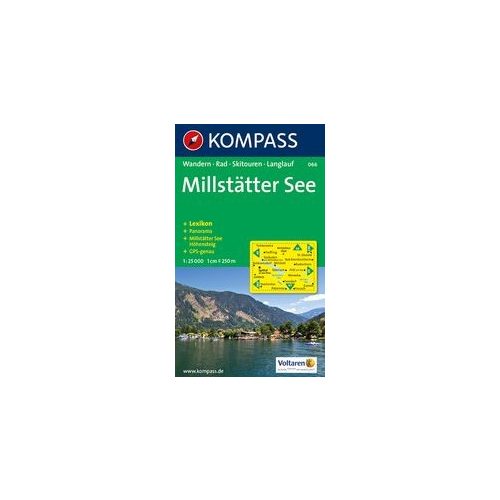 066. Millstatter See turista térkép Kompass 1:25 000 