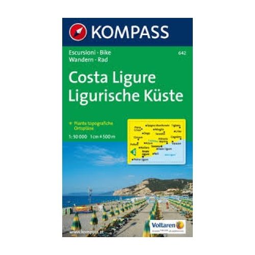 642. Costa Ligure/Ligurische Küste turista térkép Kompass 