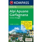   646. Alpi Apuane Carfagnana turista térkép Kompass 1:50 000 