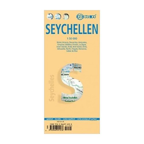 Seychelles térkép Borch, fóliás 1:50 000 