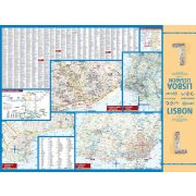 Lisszabon térkép Lisszabon várostérkép laminált Borch 1:14e