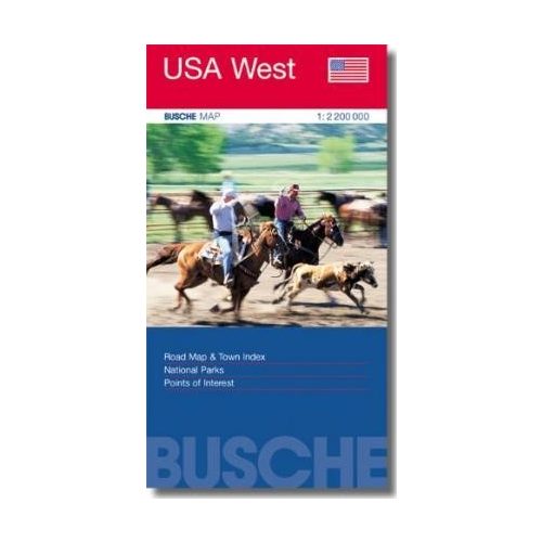 USA West térkép Busche map 1:2 200 000  Nyugat USA térkép 