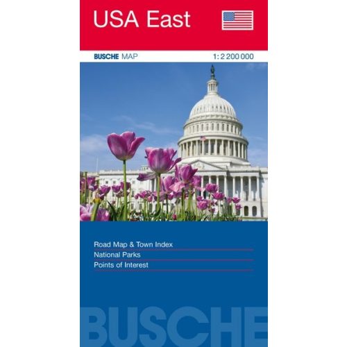 USA East térkép Busche map  1:2 200 000   Kelet-USA térkép