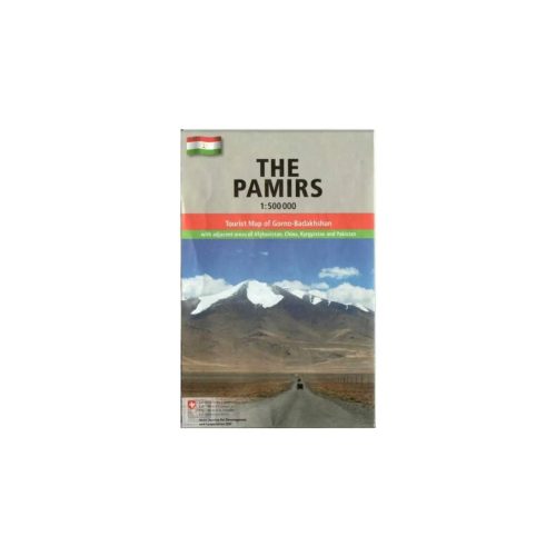 Tajikistan térkép, Pamír hegység turista térkép, The Pamirs térkép 1:500 000 