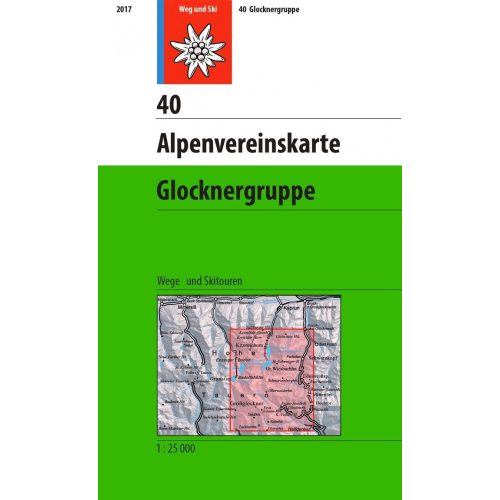 40. Alpenvereinskarte Glocknergruppe turistatérkép, Glockner csoport térkép 1:25 000