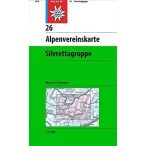   Silvrettagruppe turista térkép 26. Alpenvereinskarte 1:25 000
