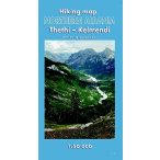   Észak Albánia térkép, Thethi, Kelmend turista térkép Huber 1:50 000  2016