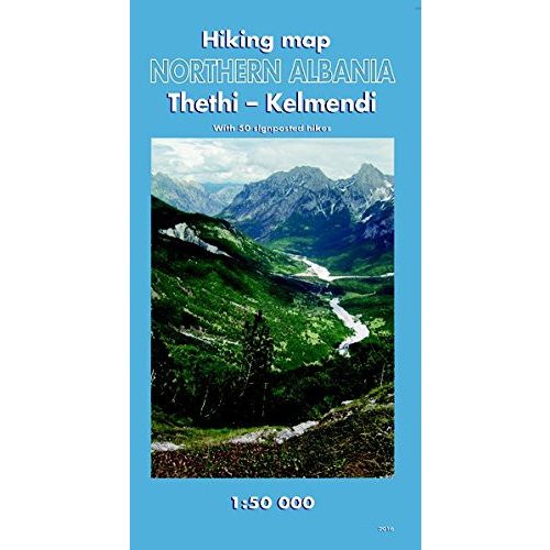 Észak Albánia térkép, Thethi, Kelmend turista térkép Huber 1:50 000  2016