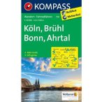 758. Köln, Brühl, Bonn, Ahrtal turista térkép Kompass 