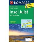 728. Insel Juist, 1:20 000 turista térkép Kompass 