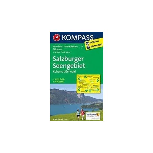 17. Salzburger Seengebiet, Kobernaußerwald turista térkép Kompass 