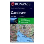   2752. Gardasee, Garda-tó térkép, túrakalauz, zsebatlasz 1:35 000 Kompass 2016