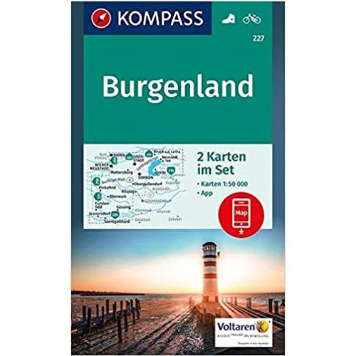 227. Burgenland turista térkép Kompass 2 darabos szett 1:50e, 2020