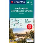   493. Baldeneysee, Elfringhauser Schweiz, Wuppertal, 1:25 000 turista térkép Kompass 