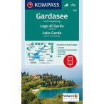   697. Gardasee térkép, Garda-tó turista térkép 1:35 000, D/I turista térkép Kompass 