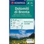   688. Dolomiti di Brenta turista térkép Kompass 1:25 000 Brenta-csoport térkép