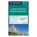 617. Cortina d Ampezzo turista térkép Kompass 1:25 000 