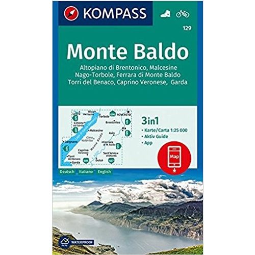 129. Monte Baldo turista térkép Kompass 1:25 000, D/I 