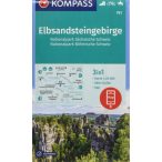   761. Szász-Svájc turista térkép, Böhmisch-Svájc, Elbsandsteingebirge turista térkép Kompass 1:25 000  2018
