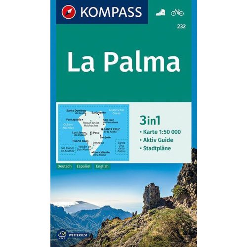 232. La Palma turista térkép Kompass 