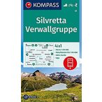   41. Silvretta turista térkép Kompass 1:50 000 Verwallgruppe térkép 4 részes térképszett