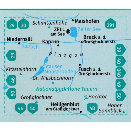 030. Zell am See turista térkép, Kaprun turista térkép Kompass 1:30 000 