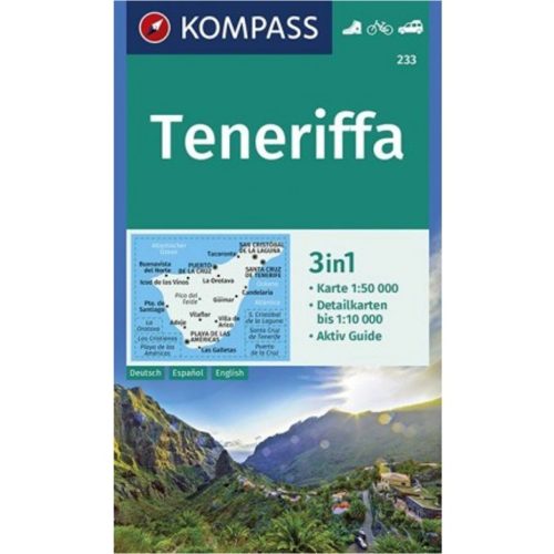 233. Tenerife térkép, Teneriffa - Tenerife túra- és kerékpáros térkép