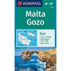   235. Málta-Gozo térkép Kompass 1:25 000 Málta turistatérkép, Málta térkép 2019
