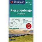   2087. Cseh-óriáshegység turistatérkép, Riesengebirge turista térkép, Krkonose turista térkép Kompass 
