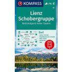   48. Lienz, Schobergruppe, NP Hohe Tauern turista térkép laminált Kompass 1:50e, 5 az 1-ben, 2020