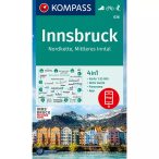   036. Innsbruck turista térkép  Innsbruck környéke turistatérkép Kompass 1:35 000 