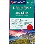   064. Julische Alpen Júliai Alpok turista térkép Kompass 1:25 000