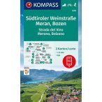  078. Südtiroler Weinstraße, Meran, Bozen turistatérkép szett 2 részes 1:25 000 turista térkép Kompass 
