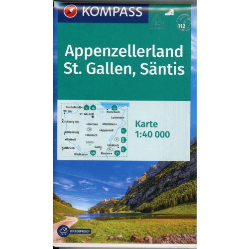 112. Appenzellerland turista térkép Kompass 1:40 000  2021