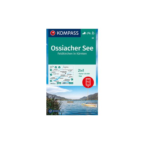62. Ossiacher See turista térkép Kompass 1:25 000  2021