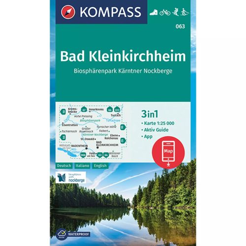 063. Bad Kleinkirchheim turista térkép Kompass Nockberge turistatérkép 1:25 000 