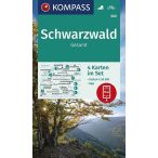   888. Schwarzwald turista térkép Fekete-erdő túratérkép 4 részes Kompass 