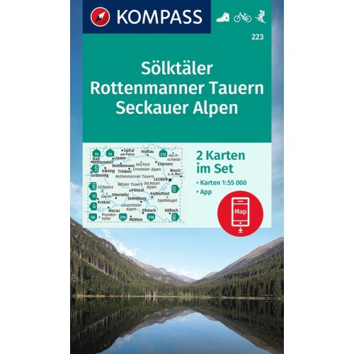 223. Sölktäler, Rottenmanner Tauern, Seckauer turista térkép Kompass 1:55 000