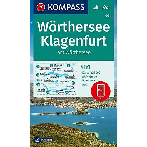 061. Wörthi-tó turista térkép Wörthersee - Klagenfurt turistatérkép Kompass 1:25 000 