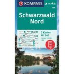   886. Fekete-erdő turista térkép észak, Schwarzwald Nord túratérkép, 2-részes Kompass 