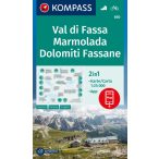   650. Val di Fassa turista térkép, Marmolada, Dolomiti Fassane, 1:25.000