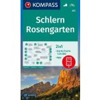   651. Schlern túratérkép, Rosengarten, Sciliar, Catinaccio, Latemar turistatérkép turista térkép szett Kompass 1:25 000 
