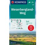 819. WeserberglandWeg turista térkép Kompass 