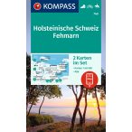   740. Holsteinische Schweiz turista térkép, Fehmarn, Kiel, Oldenburg i. H. Kompass 