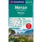   53. Merano turistatérkép Meran und Umgebung/Merano e dintorni, D/I turista térkép Kompass 