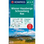   228. Wiener Hausberge turista térkép, Schneeberg turistatérkép, Rax turistatérkép Kompass 1:25e, 2 részes szett  2023